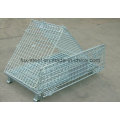 Cage pliable et empilable de stockage / récipient galvanisé de grillage